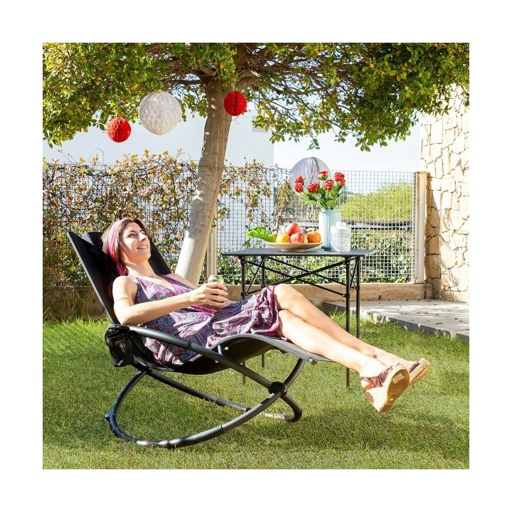Chaise Longue Pliante à Bascule Orbitale Rockorb InnovaGoods