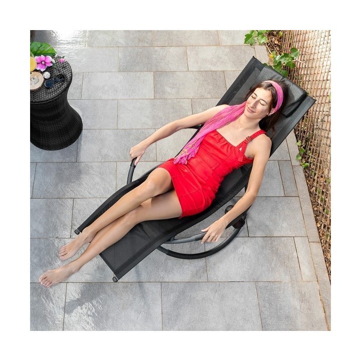 Chaise Longue Pliante à Bascule Orbitale Rockorb InnovaGoods
