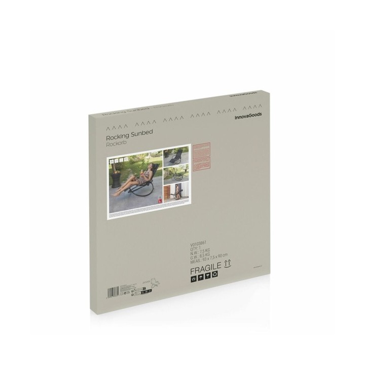 Chaise Longue Pliante à Bascule Orbitale Rockorb InnovaGoods