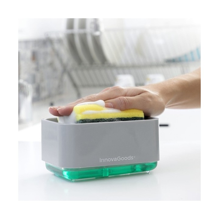 Distributeur de Liquide Vaisselle2 en 1 Pushoap InnovaGoods