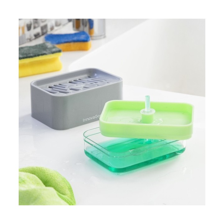 Distributeur de Liquide Vaisselle2 en 1 Pushoap InnovaGoods