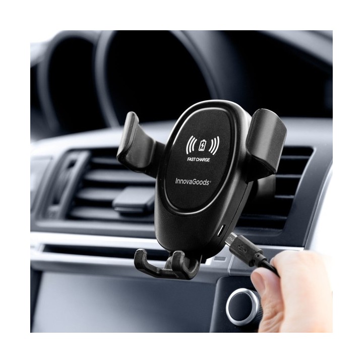 Support pour téléphone portable avec chargeur de voiture sans fil Wolder InnovaGoods