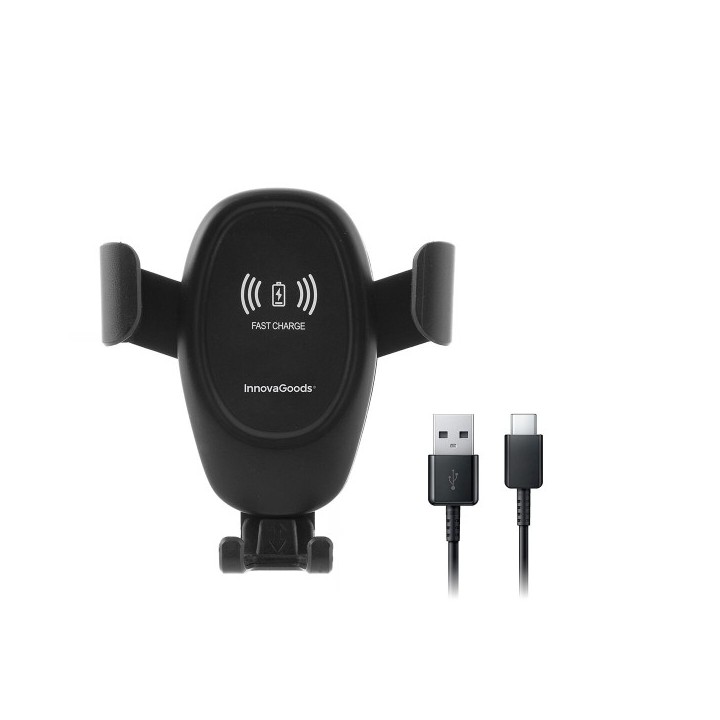 Support pour téléphone portable avec chargeur de voiture sans fil Wolder InnovaGoods