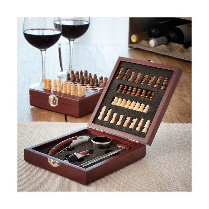 Ensemble d'Accessoires à Vin et Échecs InnovaGoods 37 Pièces