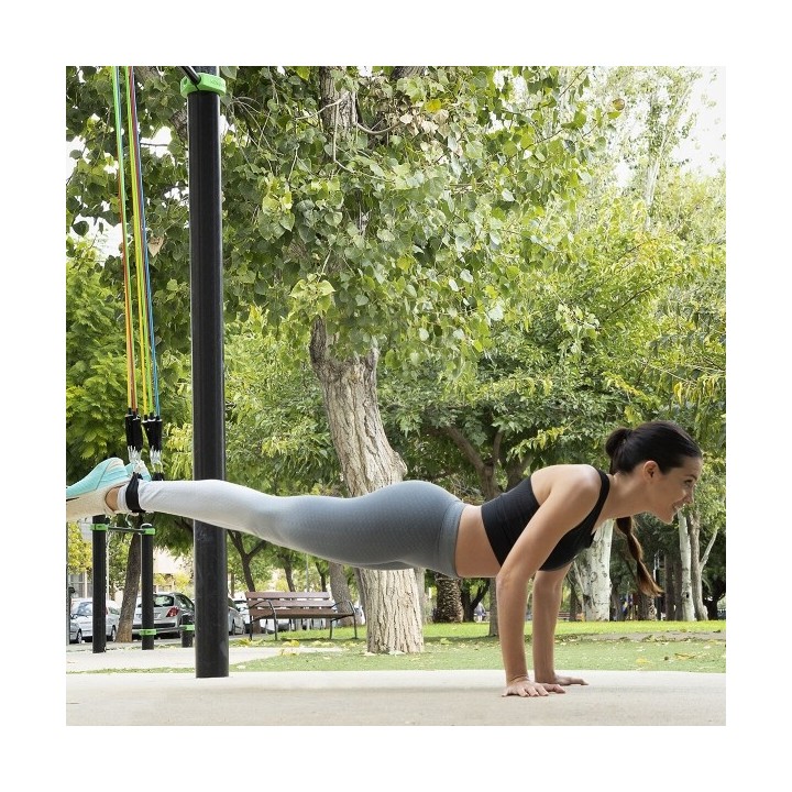 Set de Bandes de Résistance avec Accessoires et Guide d´Entraînement Rebainer InnovaGoods 5 Unités