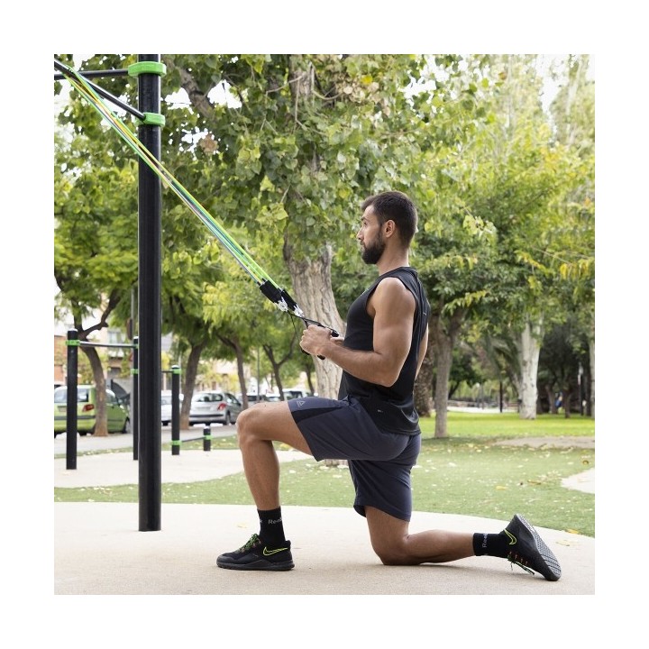 Set de Bandes de Résistance avec Accessoires et Guide d´Entraînement Rebainer InnovaGoods 5 Unités