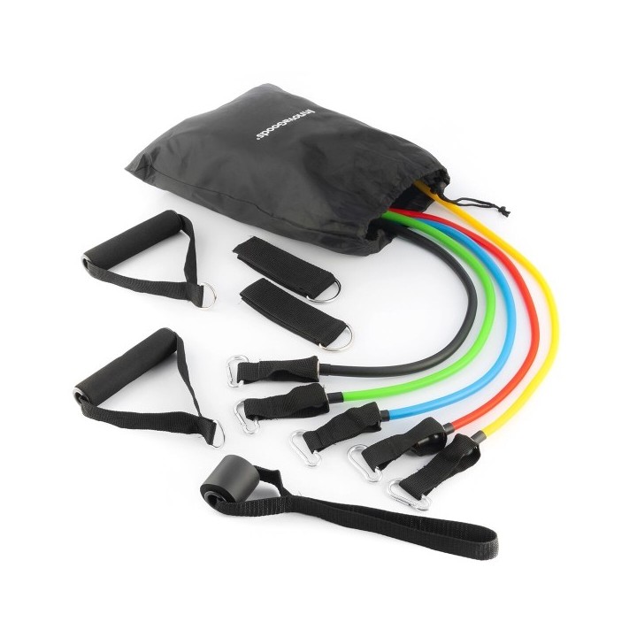 Set de Bandes de Résistance avec Accessoires et Guide d´Entraînement Rebainer InnovaGoods 5 Unités