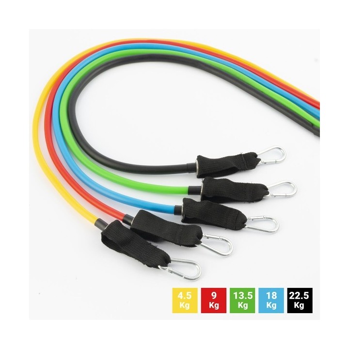 Set de Bandes de Résistance avec Accessoires et Guide d´Entraînement Rebainer InnovaGoods 5 Unités