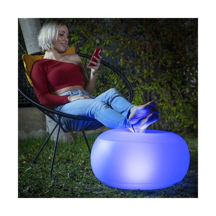 Siège gonflable avec LED multicolore et télécommande Pulight InnovaGoods