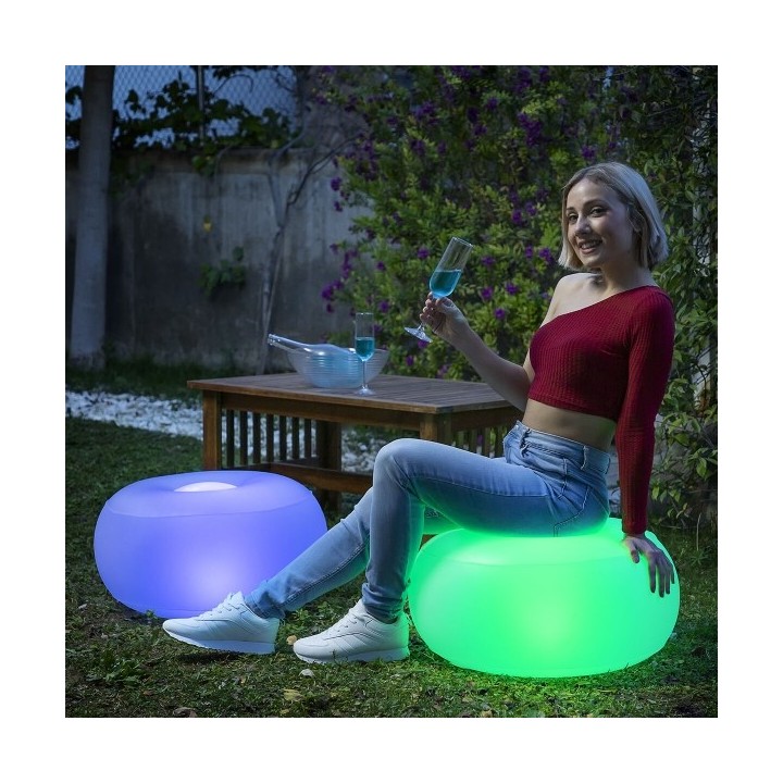 Siège gonflable avec LED multicolore et télécommande Pulight InnovaGoods