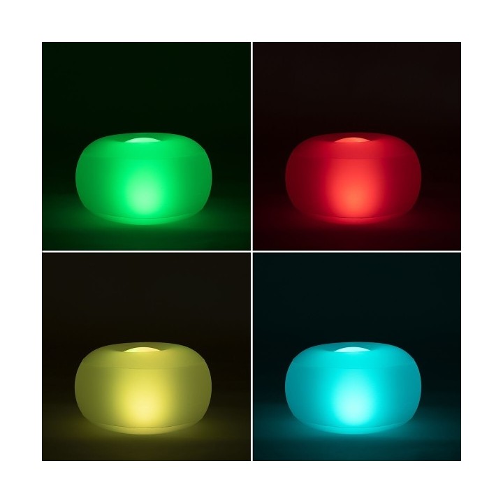 Siège gonflable avec LED multicolore et télécommande Pulight InnovaGoods