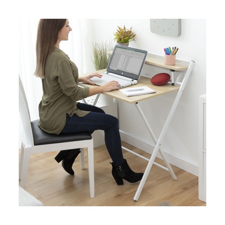 Bureau Pliable avec Étagère Tablezy InnovaGoods