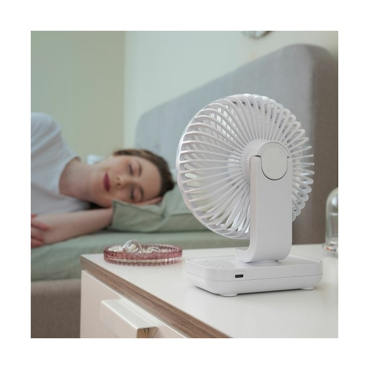 Ventilateur de Bureau Rechargeable Fanrec InnovaGoods Ø5,4'' 3600 mAh / 13,3 W