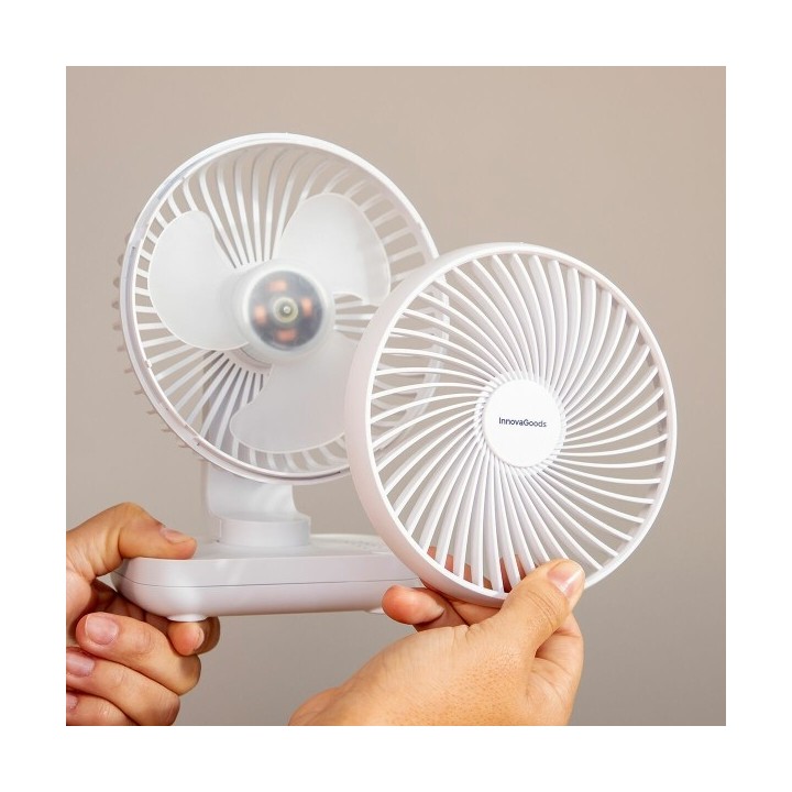 Ventilateur de Bureau Rechargeable Fanrec InnovaGoods Ø5,4'' 3600 mAh / 13,3 W