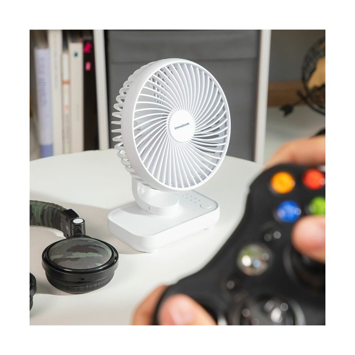Ventilateur de Bureau Rechargeable Fanrec InnovaGoods Ø5,4'' 3600 mAh / 13,3 W
