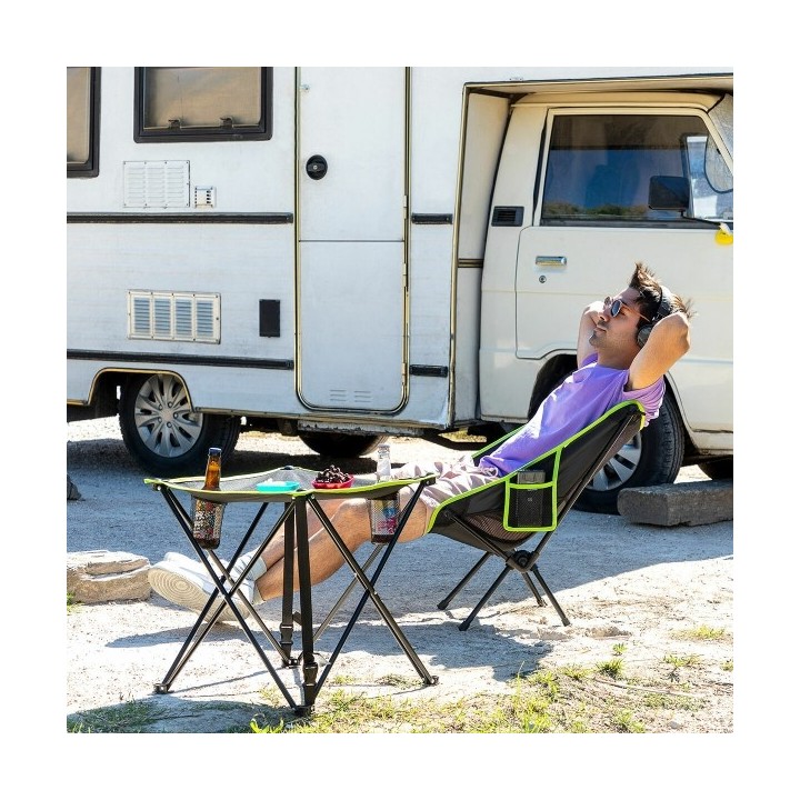 Table de Camping Pliable en Tissu avec Housse Cafolby InnovaGoods