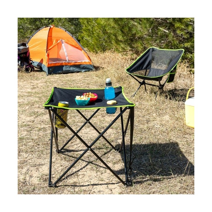 Table de Camping Pliable en Tissu avec Housse Cafolby InnovaGoods