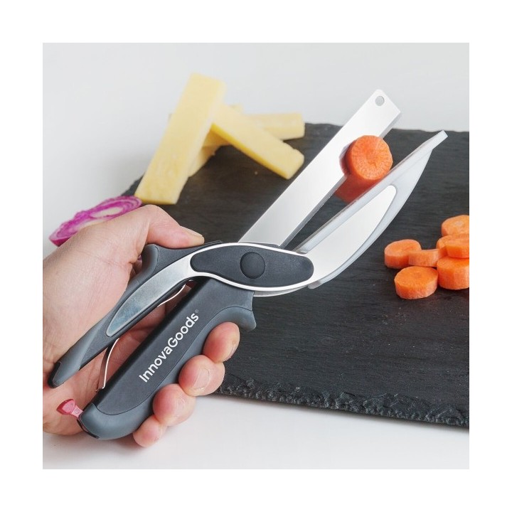 Couteau Ciseau avec Mini Planche à Découper Intégrée Scible InnovaGoods