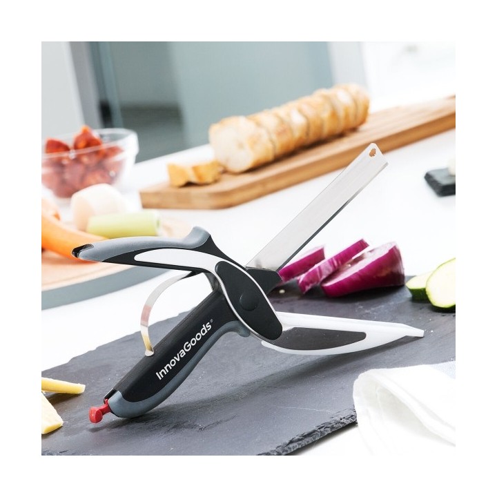 Couteau Ciseau avec Mini Planche à Découper Intégrée Scible InnovaGoods