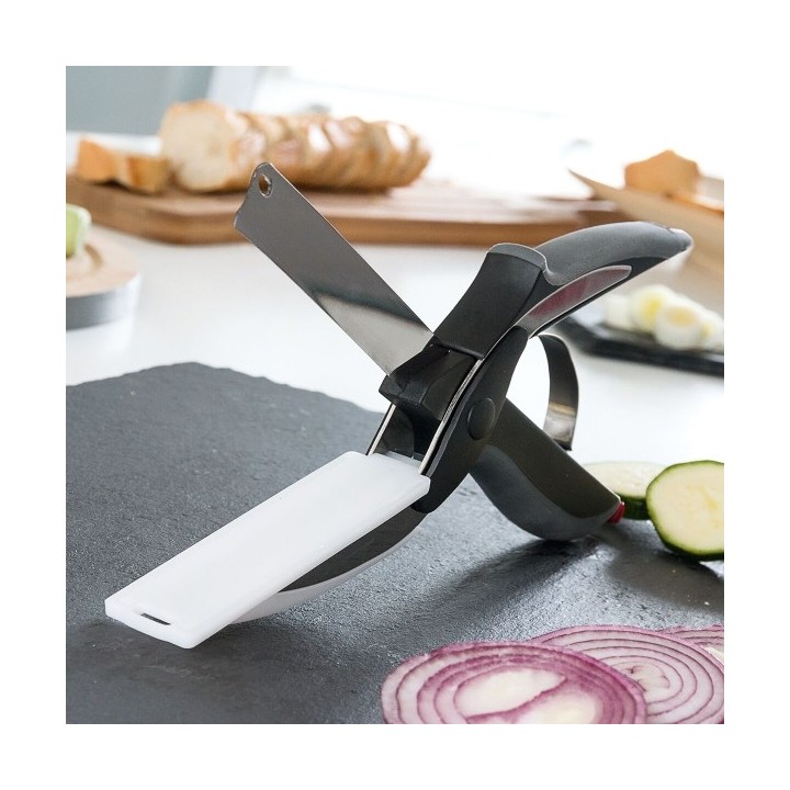 Couteau Ciseau avec Mini Planche à Découper Intégrée Scible InnovaGoods
