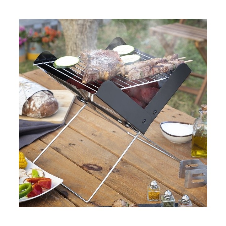 Mini barbecue Pliable Portable pour Charbon Foldecue InnovaGoods