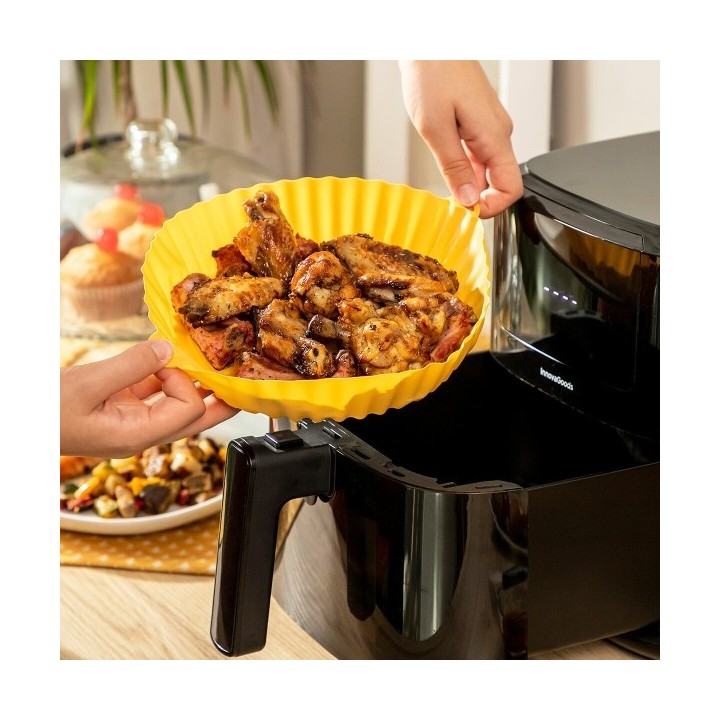 Paniers en Silicone avec Pinceau pour Friteuses à Air Mollicon InnovaGoods 2 Unités