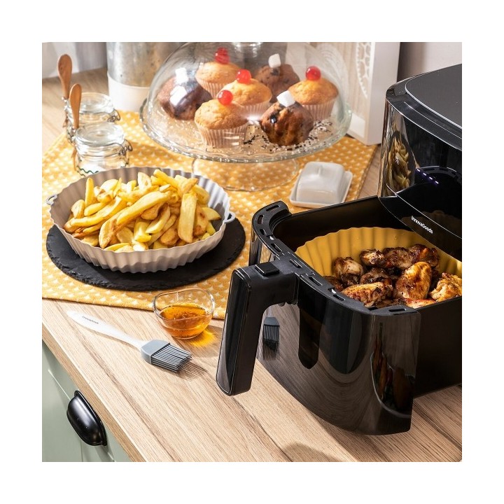 Paniers en Silicone avec Pinceau pour Friteuses à Air Mollicon InnovaGoods 2 Unités