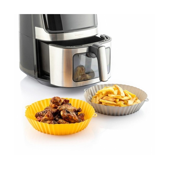 Paniers en Silicone avec Pinceau pour Friteuses à Air Mollicon InnovaGoods 2 Unités