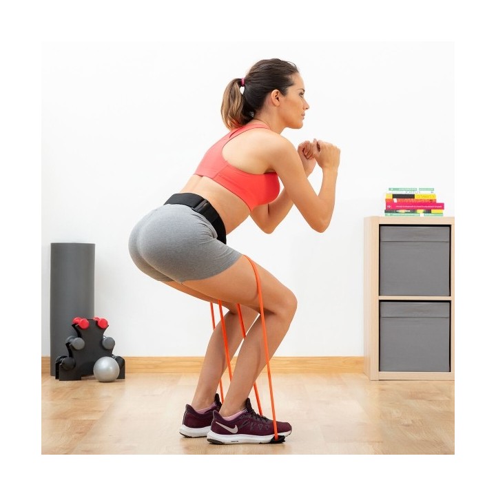 Ceinture avec bandes de résistance pour les fessiers et guide d'exercices Bootrainer InnovaGoods