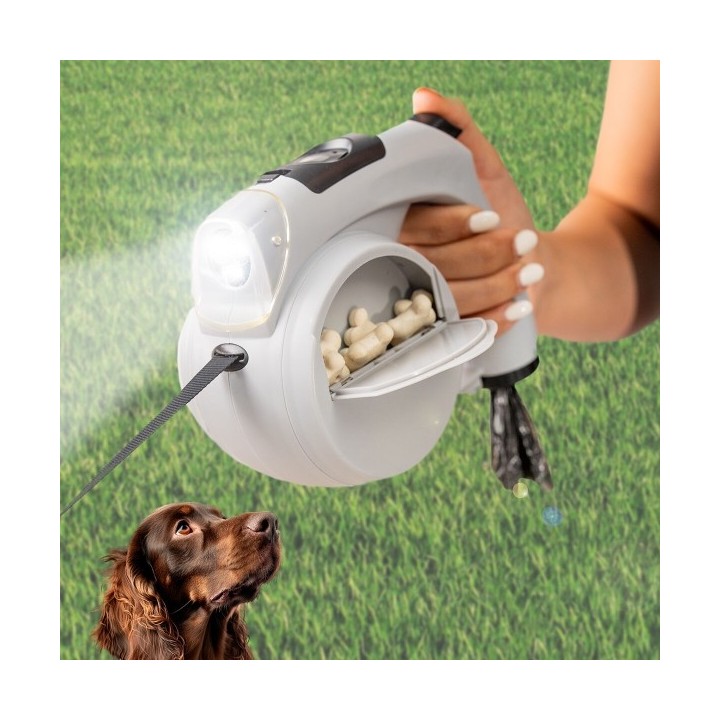 Laisse de chien rétractable 6 en 1 Leashic InnovaGoods
