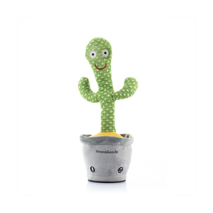 Cactus Dansant et Parlant Rechargeable avec Musique et LED Multicolore Cacxi InnovaGoods