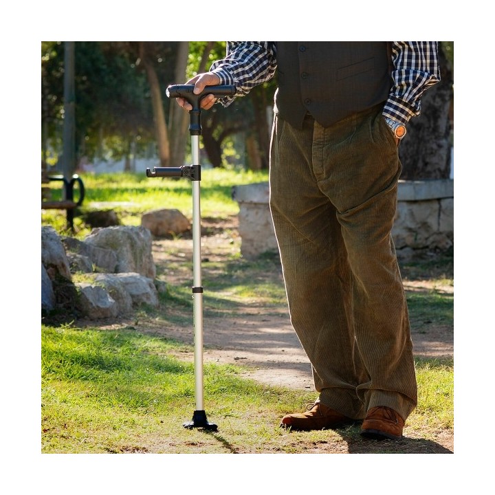 Canne Extensible avec LED, Alarme et Poignée Mécanique Hannde InnovaGoods