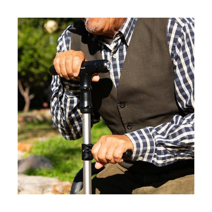 Canne Extensible avec LED, Alarme et Poignée Mécanique Hannde InnovaGoods