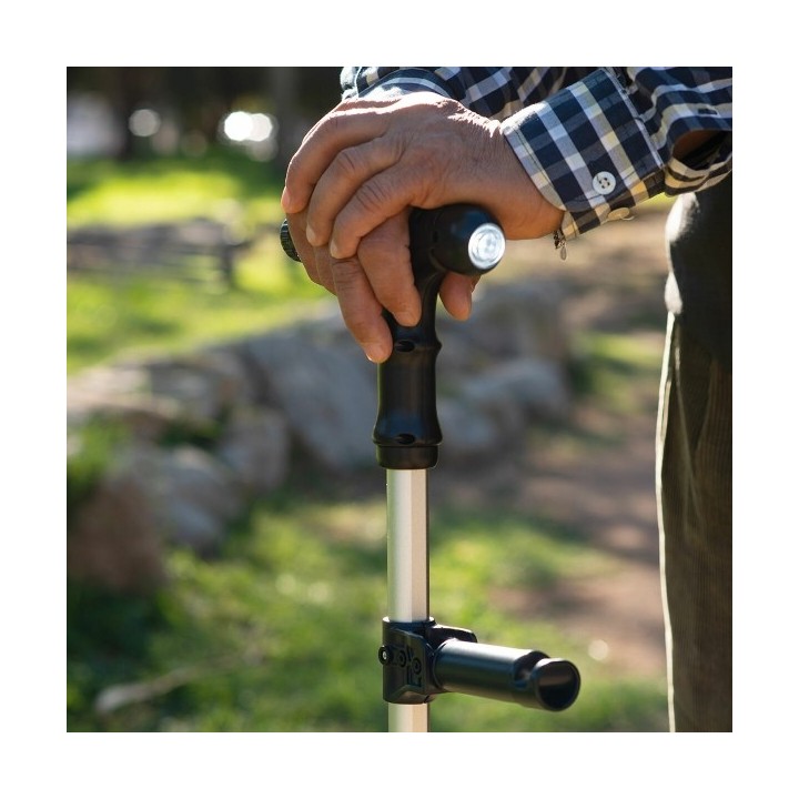 Canne Extensible avec LED, Alarme et Poignée Mécanique Hannde InnovaGoods