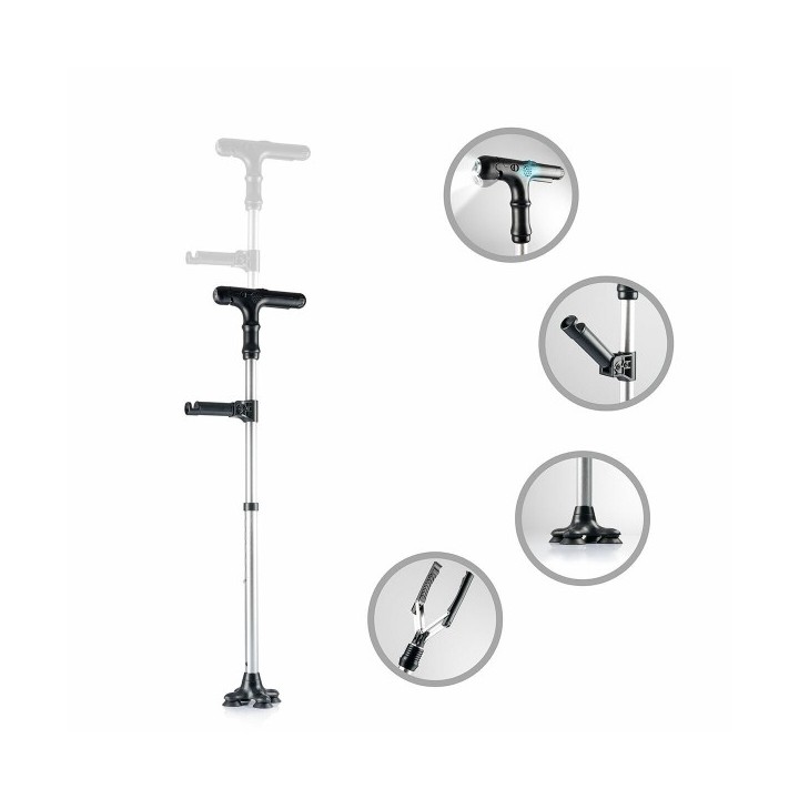 Canne Extensible avec LED, Alarme et Poignée Mécanique Hannde InnovaGoods