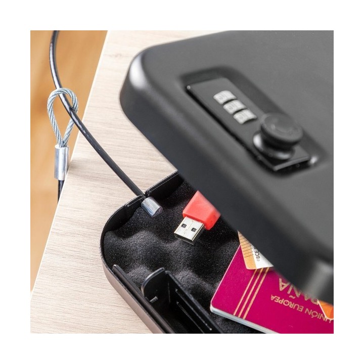 Coffre Fort Portable avec Câble de Sécurité Prisaven InnovaGoods