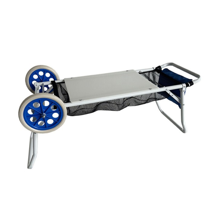 Marbueno Chariot Porte Chaises Acier Convertible Table Camping et Plage 108X51X51 cm 10362