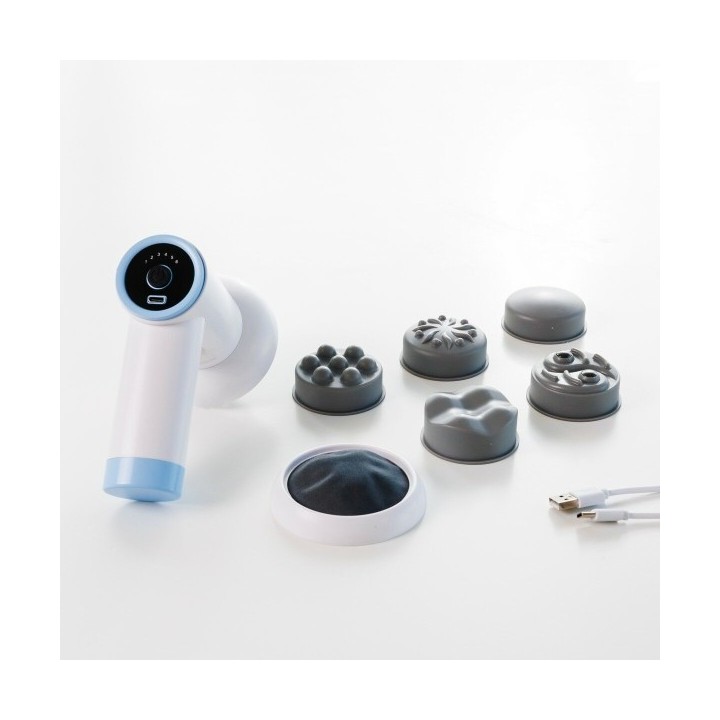 Pistolet de Massage Anticellulite Rechargeable 6 en 1 CellyGun InnovaGoods