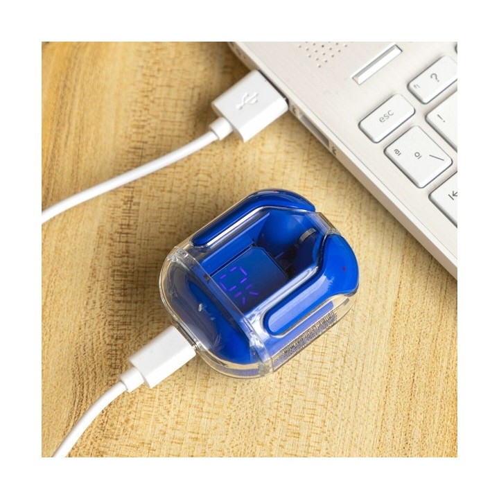 Écouteurs Sans Fil avec Étui de Charge Blue InnovaGoods
