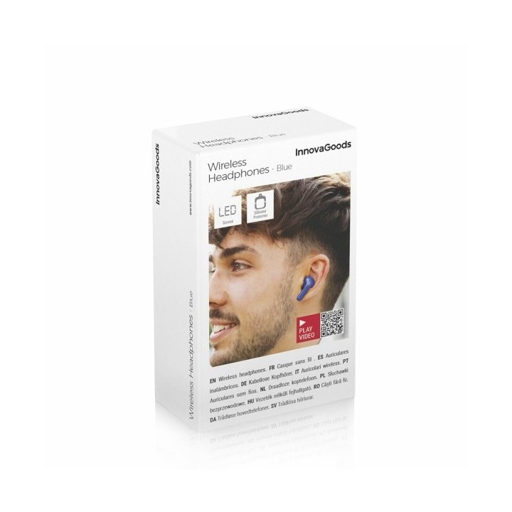 Écouteurs Sans Fil avec Étui de Charge Blue InnovaGoods