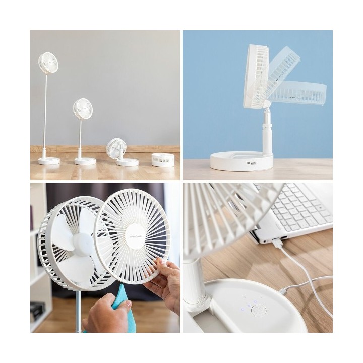 Ventilateur Rechargeable Pliable 3 en 1 Fandle InnovaGoods Ø7,7'' 7200 mAh