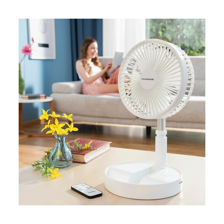 Ventilateur Rechargeable Pliable 3 en 1 Fandle InnovaGoods Ø7,7'' 7200 mAh