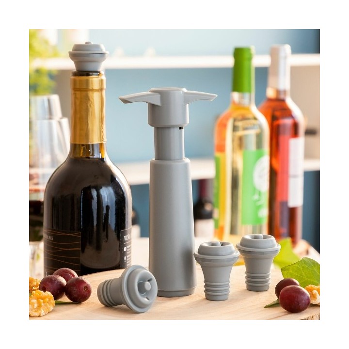 Pompe à vide et bouchons à vin Winuum InnovaGoods (4 bouchons)