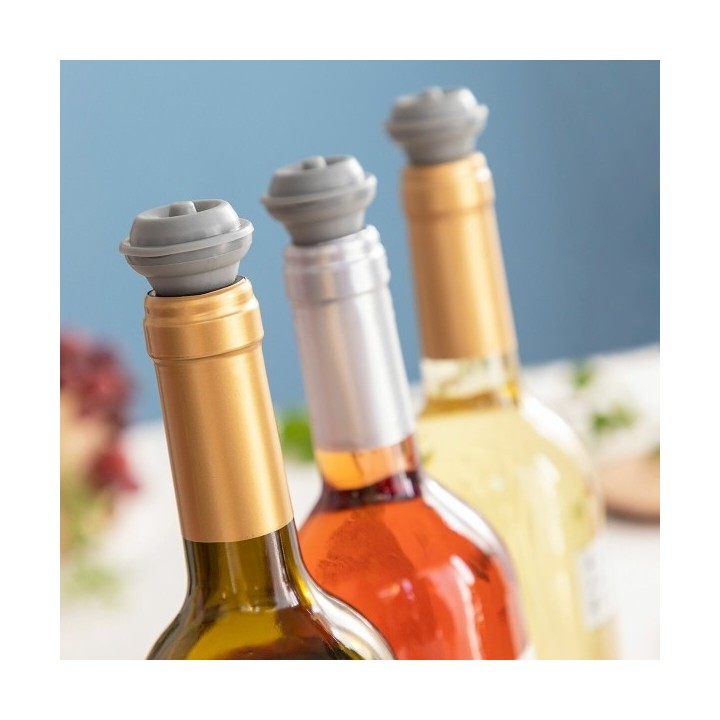 Pompe à vide et bouchons à vin Winuum InnovaGoods (4 bouchons)