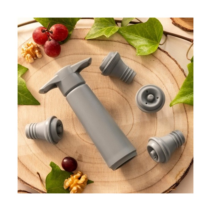 Pompe à vide et bouchons à vin Winuum InnovaGoods (4 bouchons)