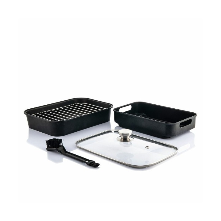 Friteuse à Air avec Gril, Accessoires et Livre de Recettes InnovaGoods Fryinn 12 in 1 6000 Noir Acier 3400 W 6 L