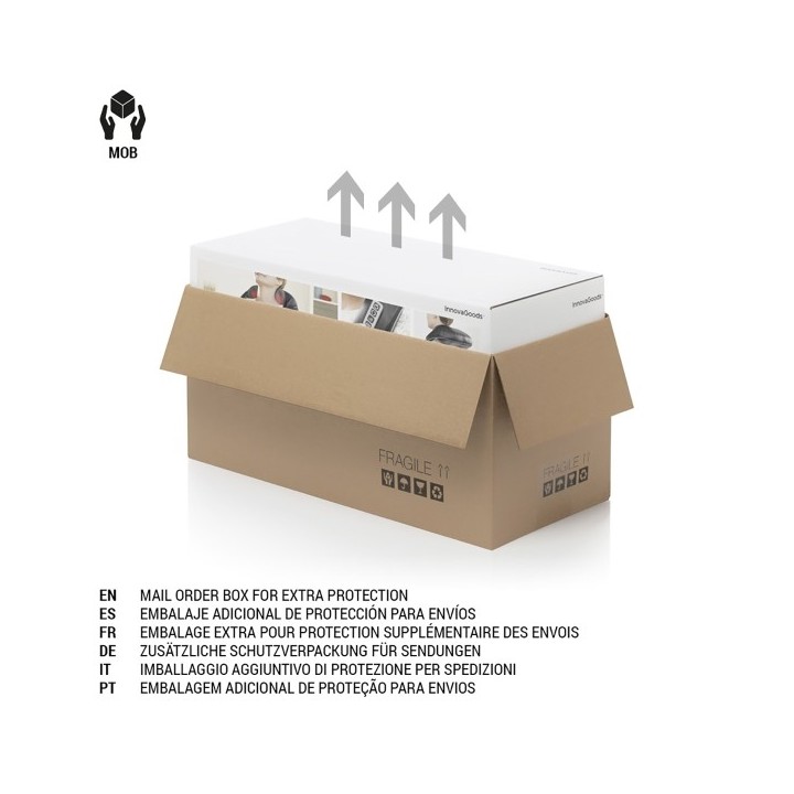 Friteuse à Air avec Gril, Accessoires et Livre de Recettes InnovaGoods Fryinn 12 in 1 6000 Noir Acier 3400 W 6 L