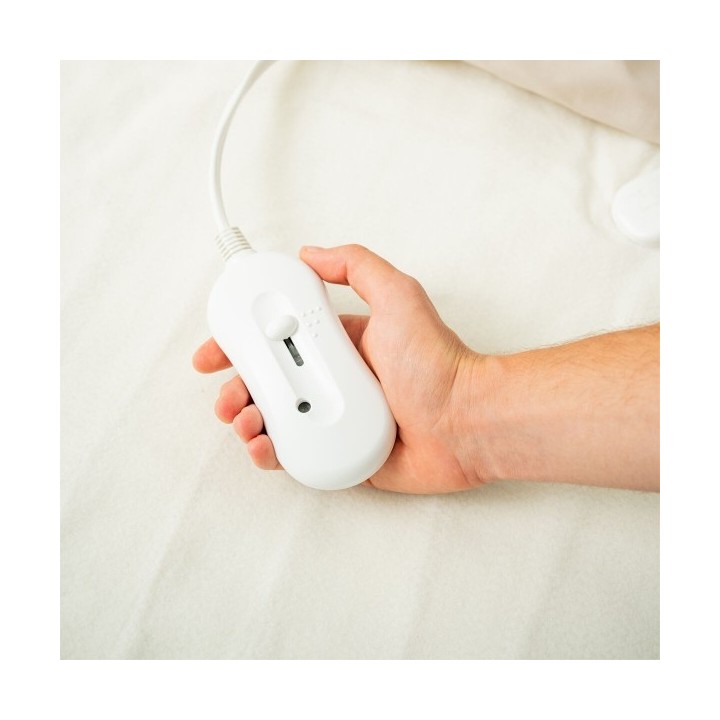 Surmatelas Chauffant Électrique Simple Krewarm InnovaGoods 60 W 80 x 150 cm Blanc