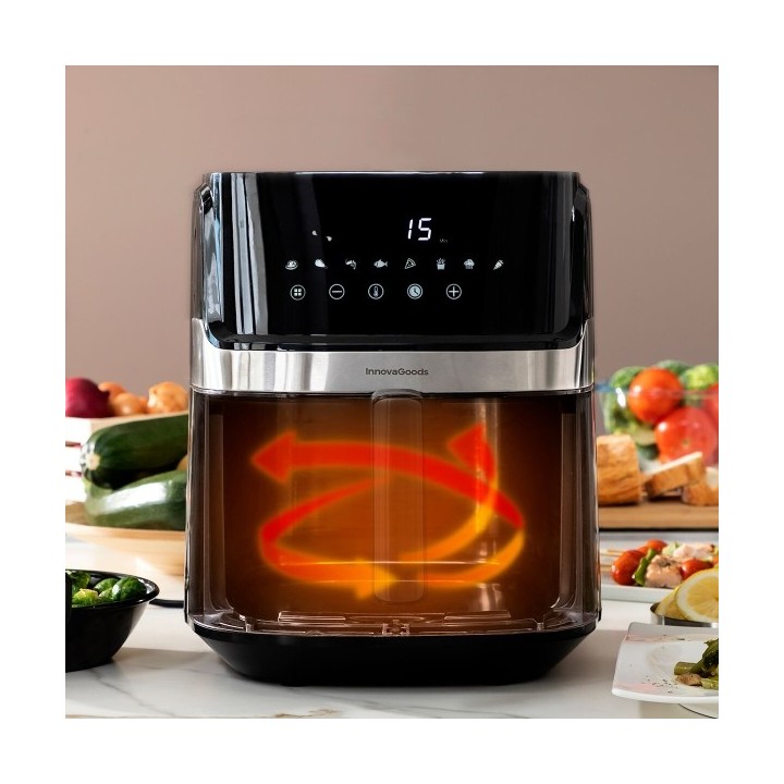 Friteuse à Air InnovaGoods Fryinn Pro 5500 Noir 1700 W 5,5 L Acier inoxydable