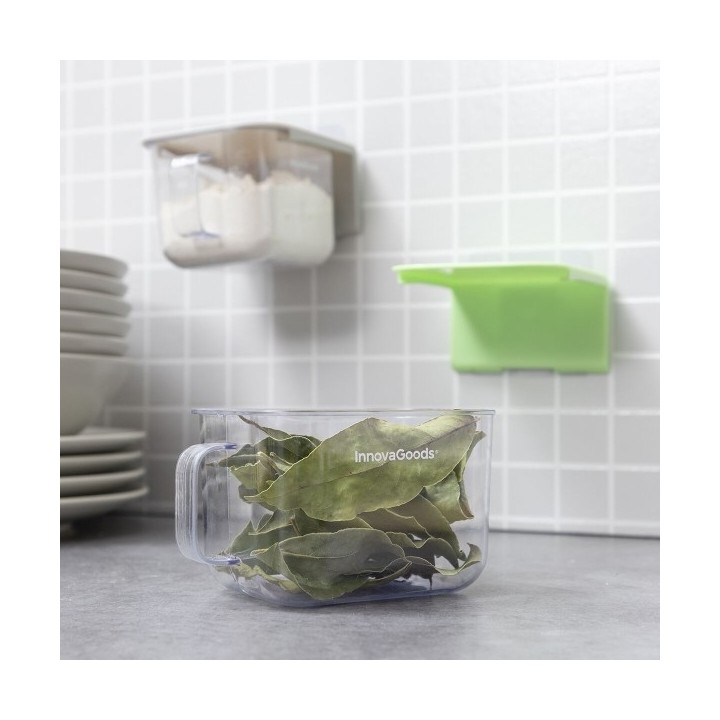 Récipients de Cuisine Adhésifs Amovibles Handstore InnovaGoods Pack de 2 unités